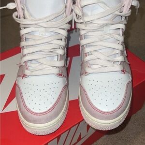 Nike Women's White and Red Sneakers